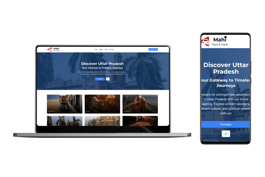 Mahi Tours & Travels-Travel Website screenshot